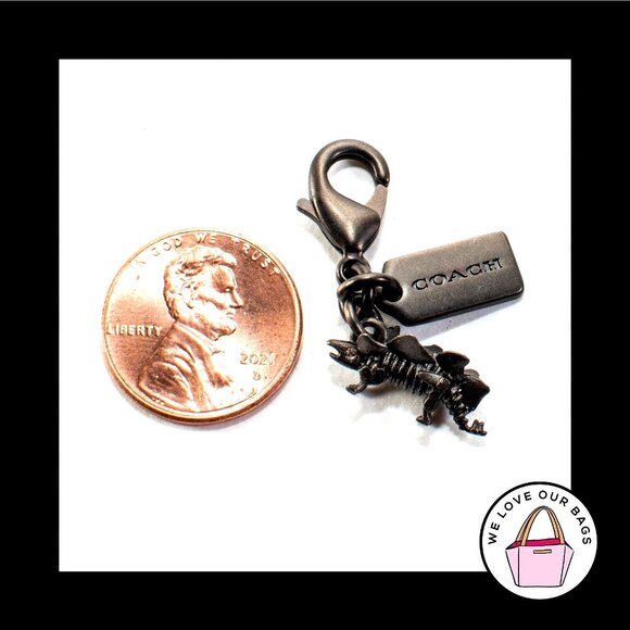 NEW Rare COACH STEGGY Dinosaur Dinky Rogue Bag Shoe Charm Fob Keychain Hang Tag - Picture 2 of 2
